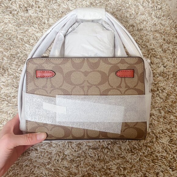 Coach Mini Lane Top Handle In Colorblock Signature Canvas - Picture 3 of 10